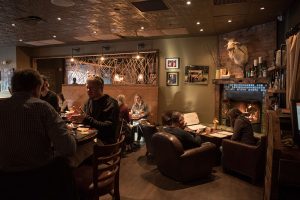 Customers seated in dining room